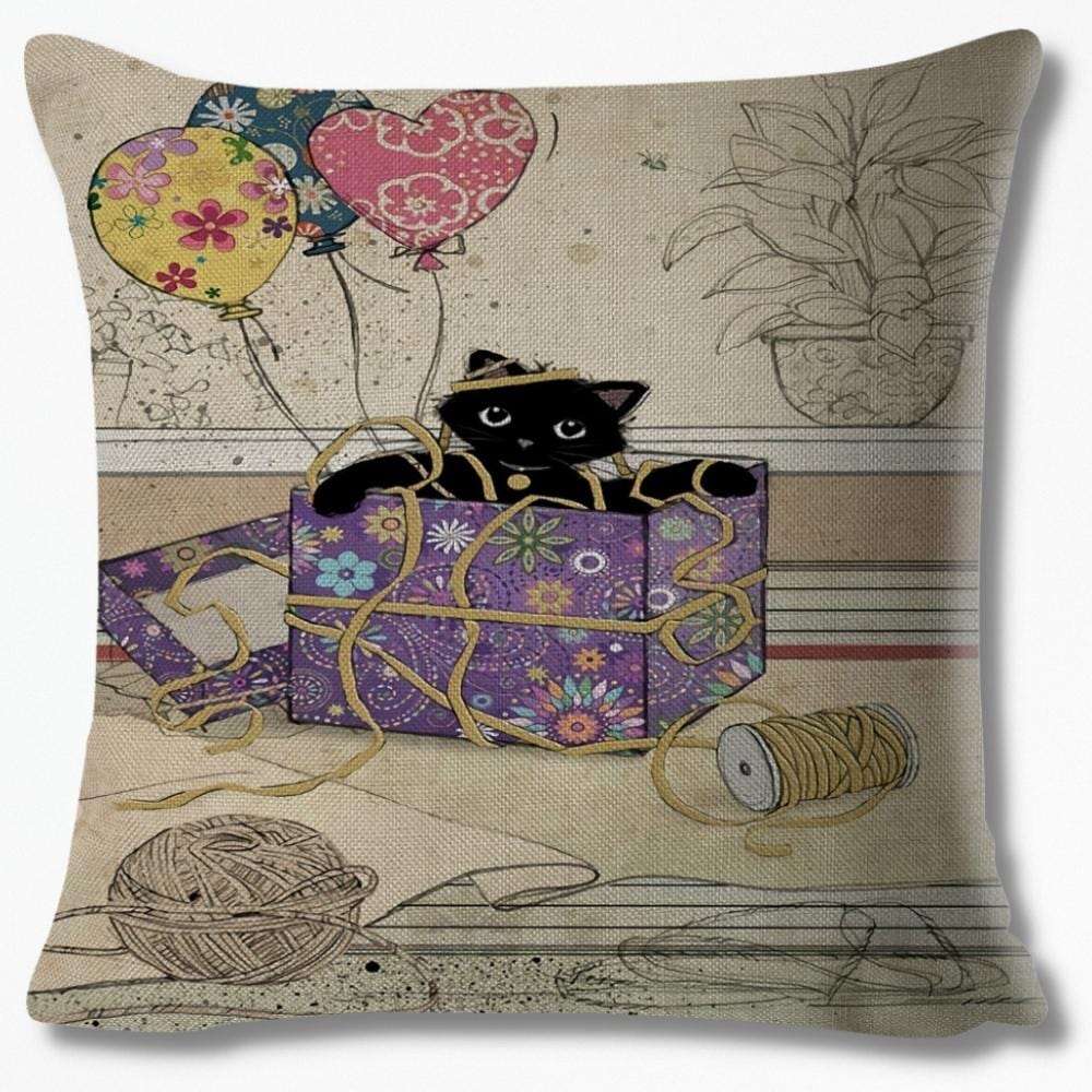 Housse de Coussin Motif Chat | NirvanaPillow™ 40 x 40 cm / 1