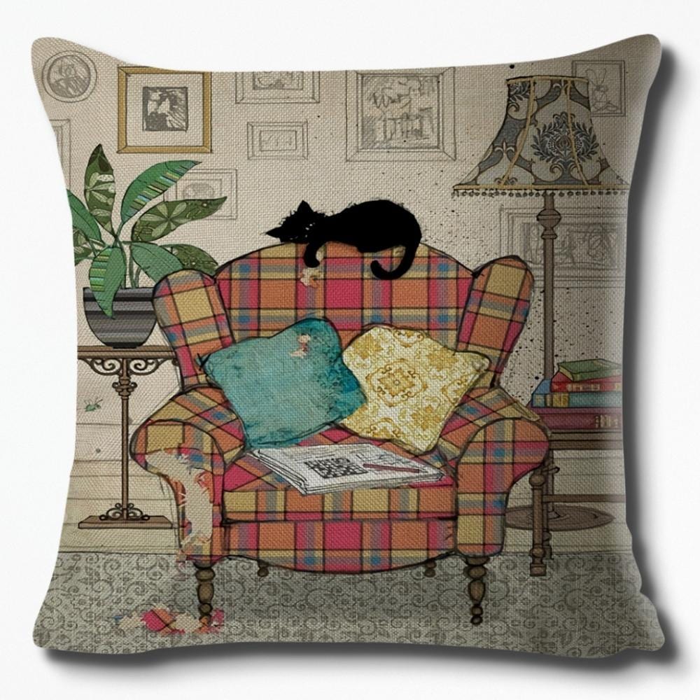 Housse de Coussin Motif Chat | NirvanaPillow™ 40 x 40 cm / 2