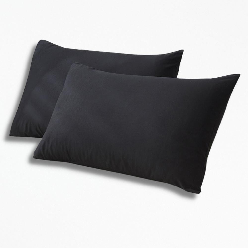 Housse De Coussin Noire en Coton | NirvanaPillow™ 53 x 102 cm / Noir